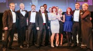 The Direct Line team collect their first award of the night