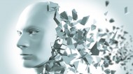 Image of fragmenting model of a human head