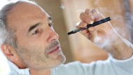Man smoking an e-cigarette