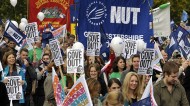 NUT teachers on strike