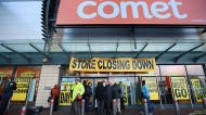 Customers on the last day of trading at the Comet at the Tottenham Hale Retail Park Store