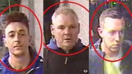 Scotland Yard released photos of three men for alleged involvement in racist abuse on the Paris Metro. Photo: REX
