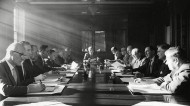 Male, pale and stale: UK boardrooms are still stuck in the 1960s Photo: Rex