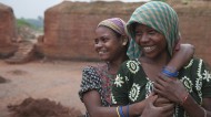 Teenage girls at a brick factory in Kolkata, India in 2014