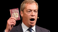 Nigel Farage campaigning for Brexit last week. Photo: Geoff Moore/REX/Shutterstock