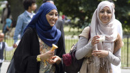 Muslim families celebrating Eid al-Fitr in London. Amer Ghazzal/REX/Shutterstock