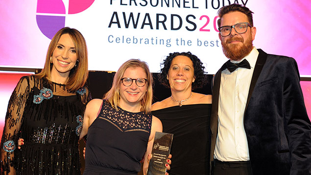 Members of the Unlocked Graduates team receive their Graduate Scheme of the Year award at the Personnel Awards 2018