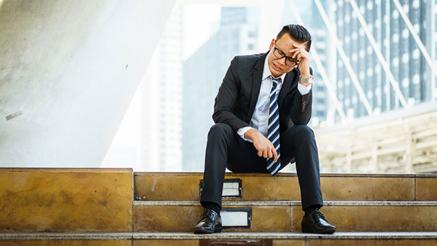 City man stressed out financial services