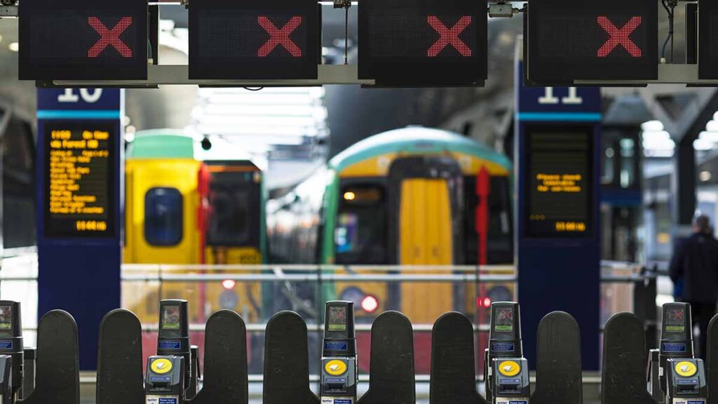 minimum staff during rail strikes