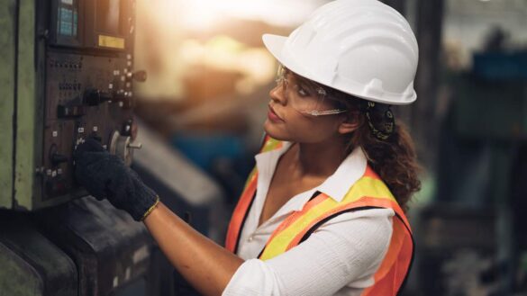 Female construction worker