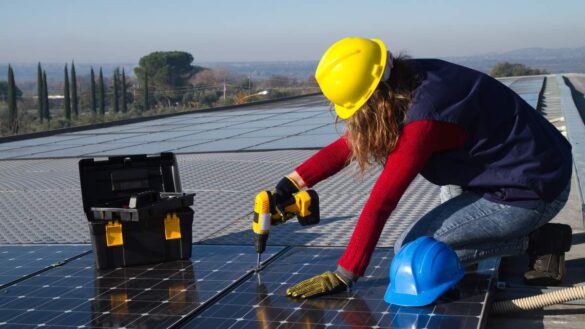 Green jobs solar panels
