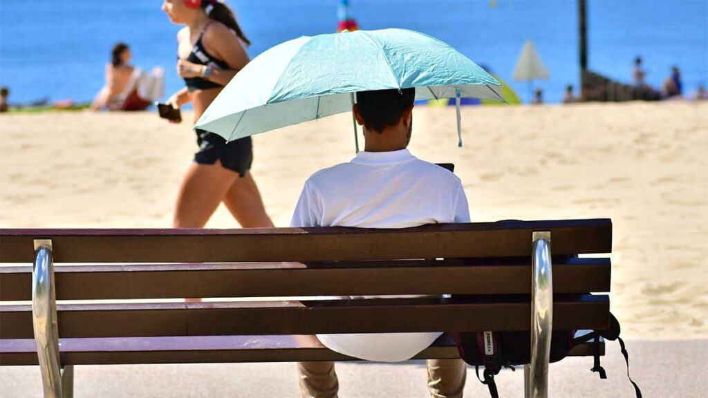 working in a heatwave