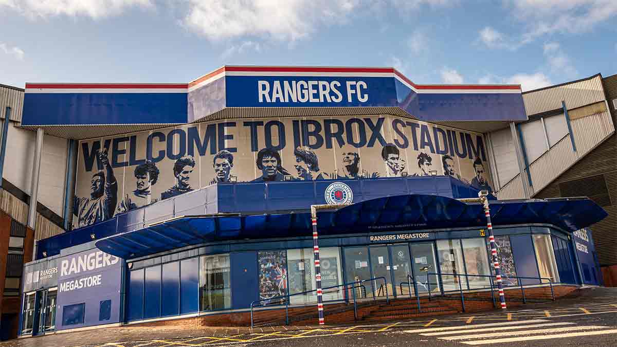 Ibrox Stadium, the home ground of Glasgow Rangers Football Club