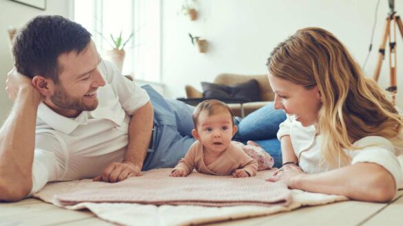 baby and parents