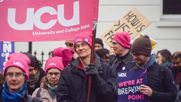 UCU march in February 2022