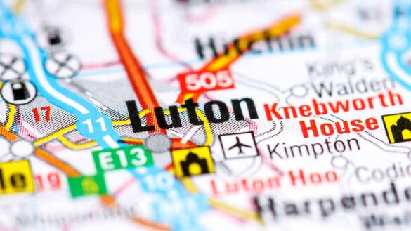 A map of Luton