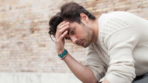 A stressed young man