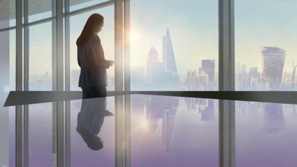 female office worker in City