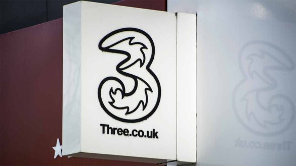 Three UK retail store sign