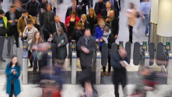 Commuters in London