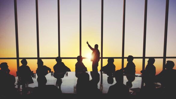 boardroom people silhouettes