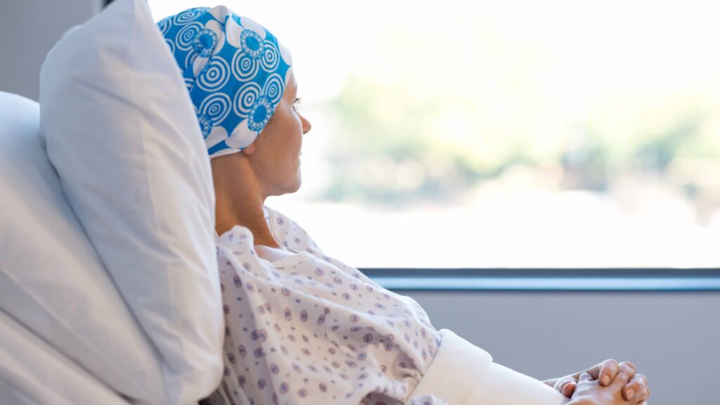 Workplace health: a cancer patient in bed