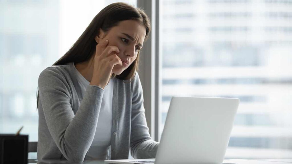 woman looking perplexed