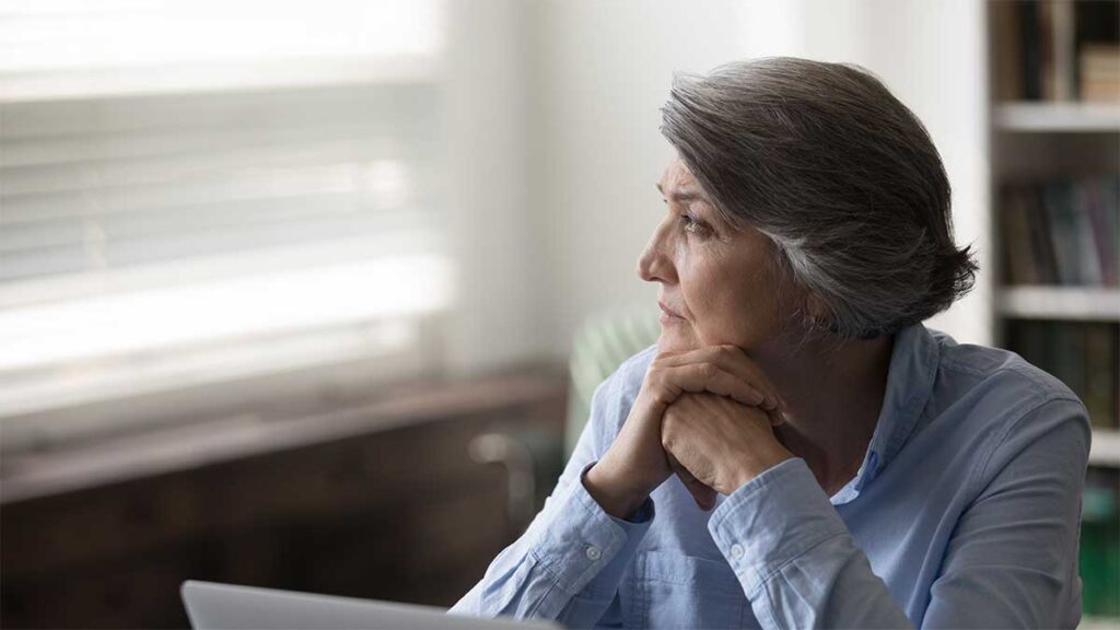 An older female employee