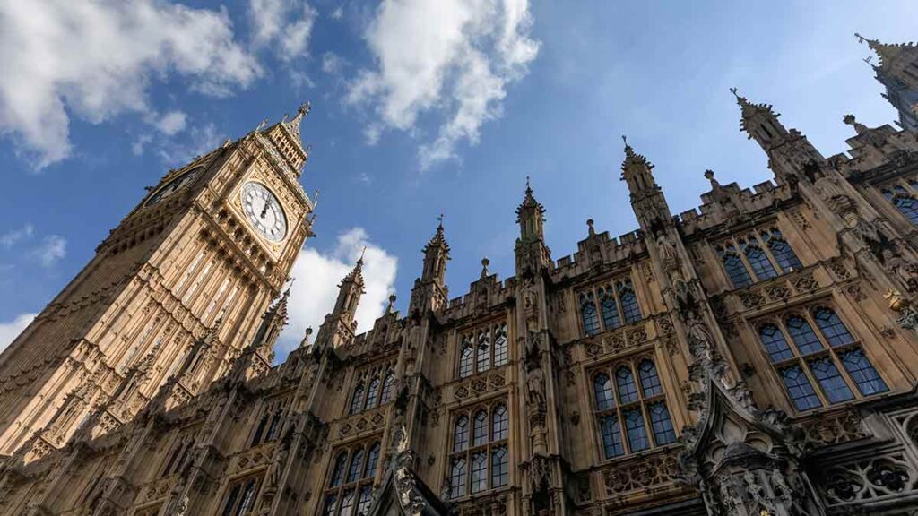A picture of the House of Lords which is scrutinising the Strikes Bill