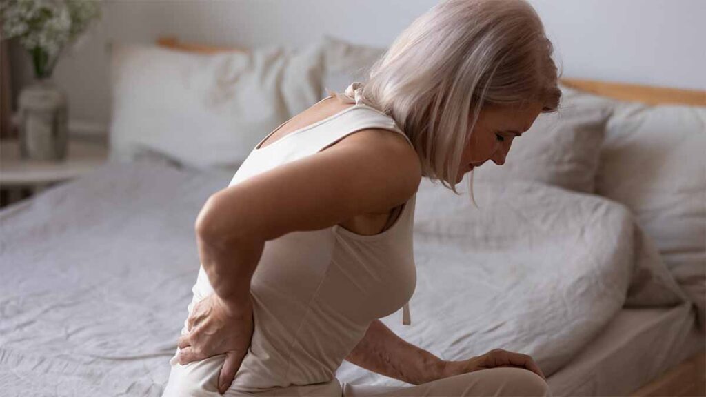 A woman with chronic pain