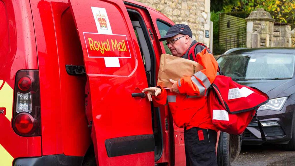 Royal Mail early careers recruitment: At present, around 54% of the Royal Mail workforce is over the age of 50. Picture shows older postal worker on his rounds.