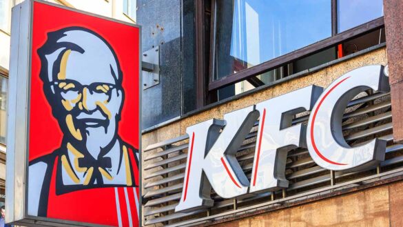 A KFC restaurant sign