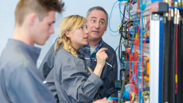 trainee female electrician