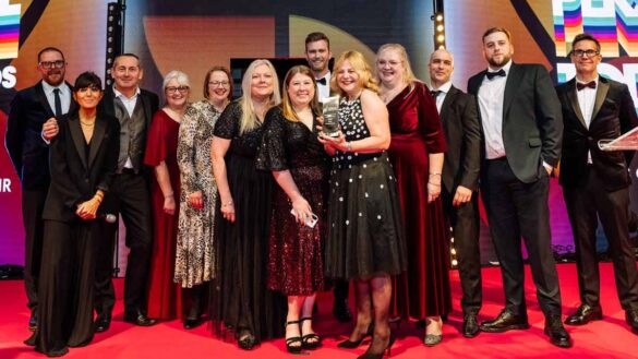 The Civil Service HR Casework team collect their 2023 Personnel Today Award for Talent Management. Photo: Leo Johnson