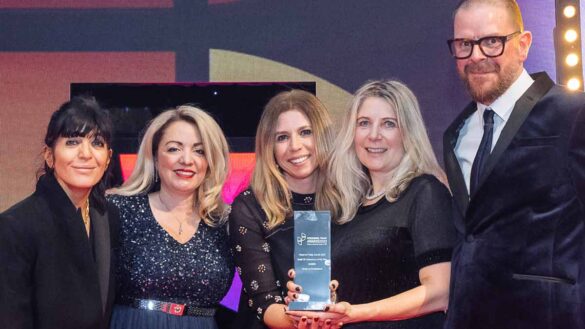 Parent & Professional collect their 2023 Personnel Today Award for Small HR Consultancy of the Year. Photo: Leo Johnson