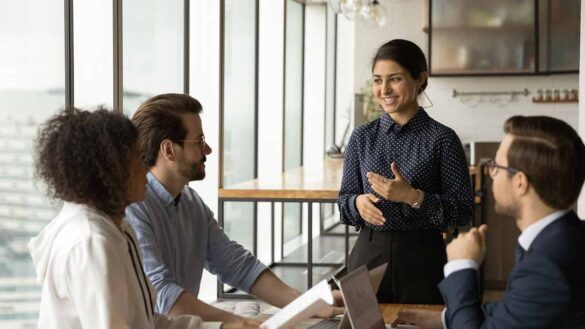 Anti-racism questions: diverse team in a meeting.