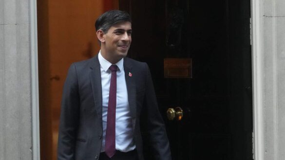 Inflation October 2023: Photo shows Rishi Sunak leaving 10 Downing Street.