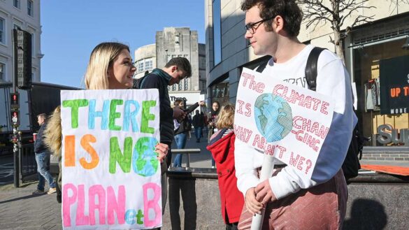 Two climate protesters