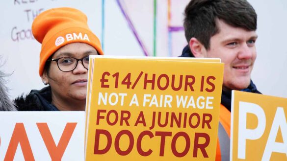 Junior doctors in England on strike