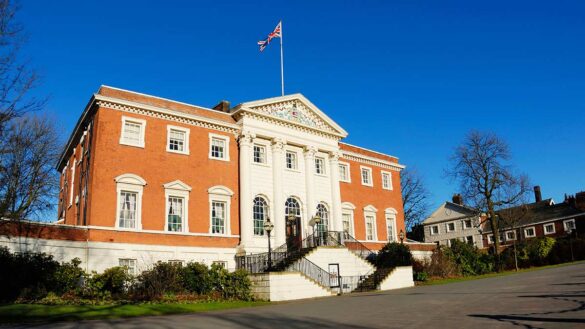 Warrington Town Hall, where Warrington Borough Council