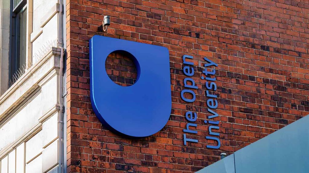 The Open University sign