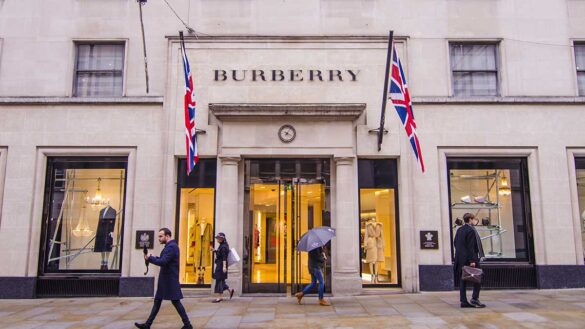A Burberry shop front in London