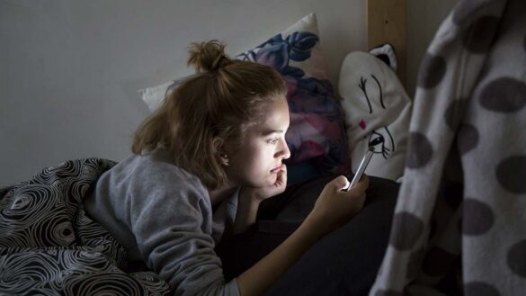 A young woman using her smartphone