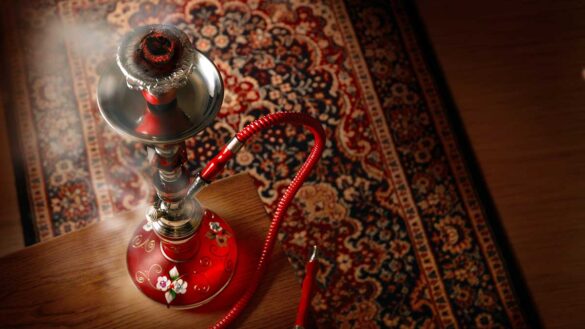 Hookah pipe on a carpet