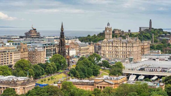 Roz Adams won her belief discrimination case agaist a rape crisis centre in Edinburgh. Pictures shows a cityscape of Edinburgh.