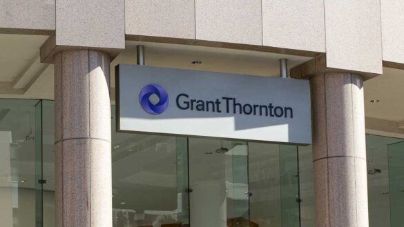 A Grant Thornton sign outside an office building
