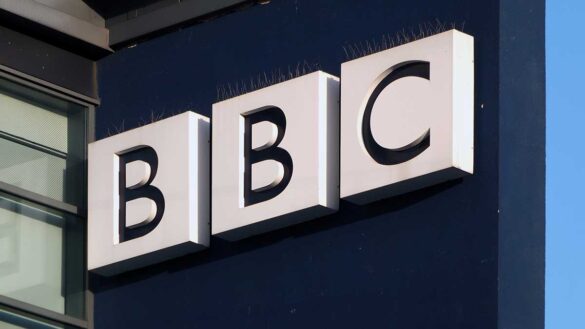 Ian Stringer v BBC. Photo shows BBC signage.