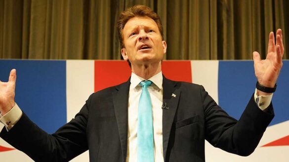 Employer immigration tax: Richard Tice speaking at an event in London