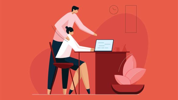 Illustation of sexual harassment at work
