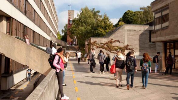 Students on campus